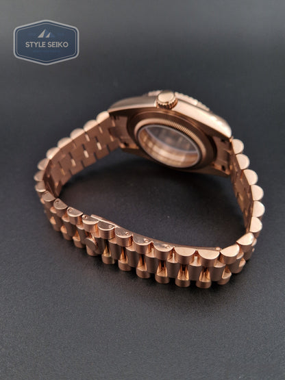 Roségold datejust case  president-bracelet