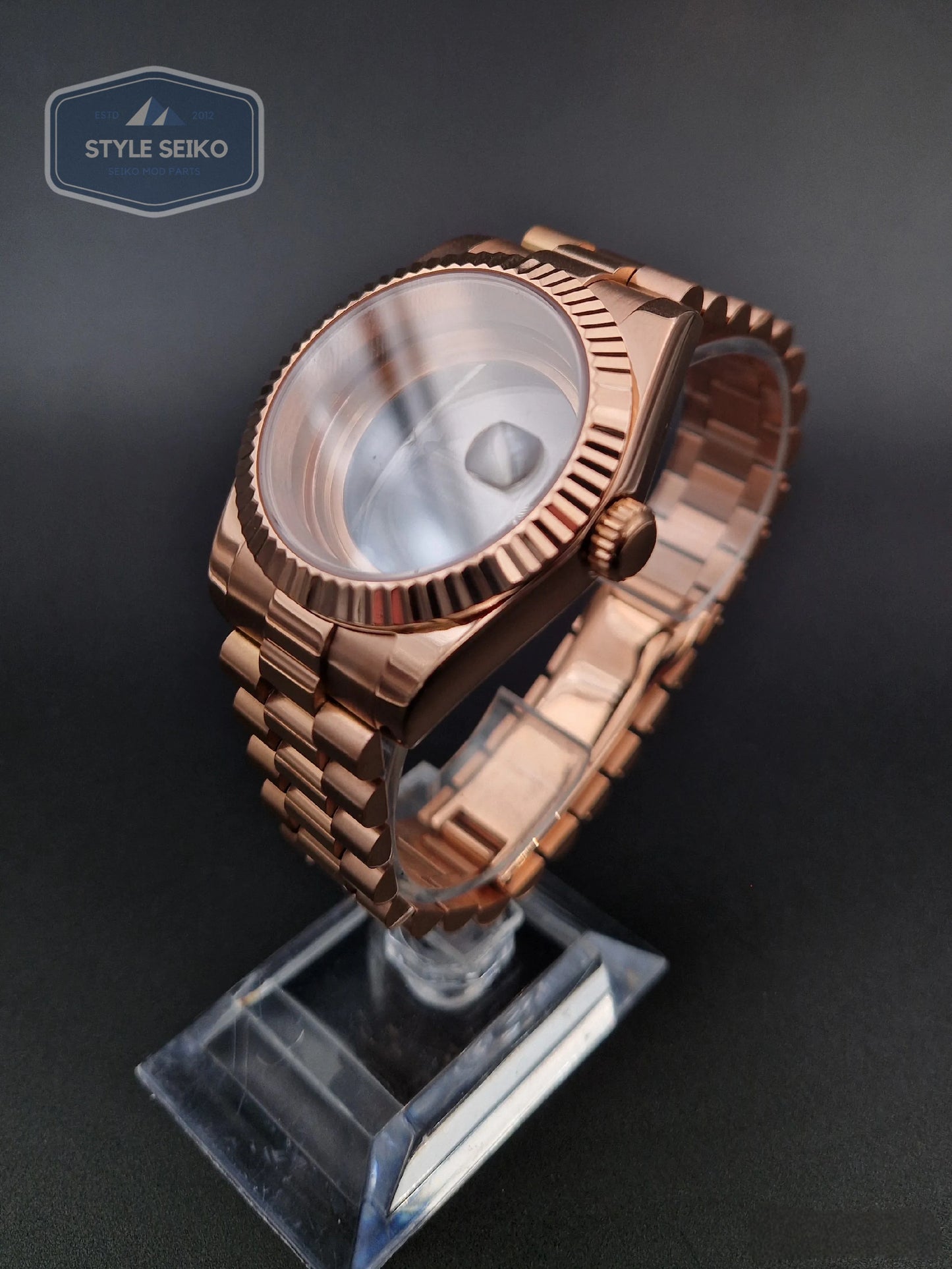 Roségold datejust case  president-bracelet